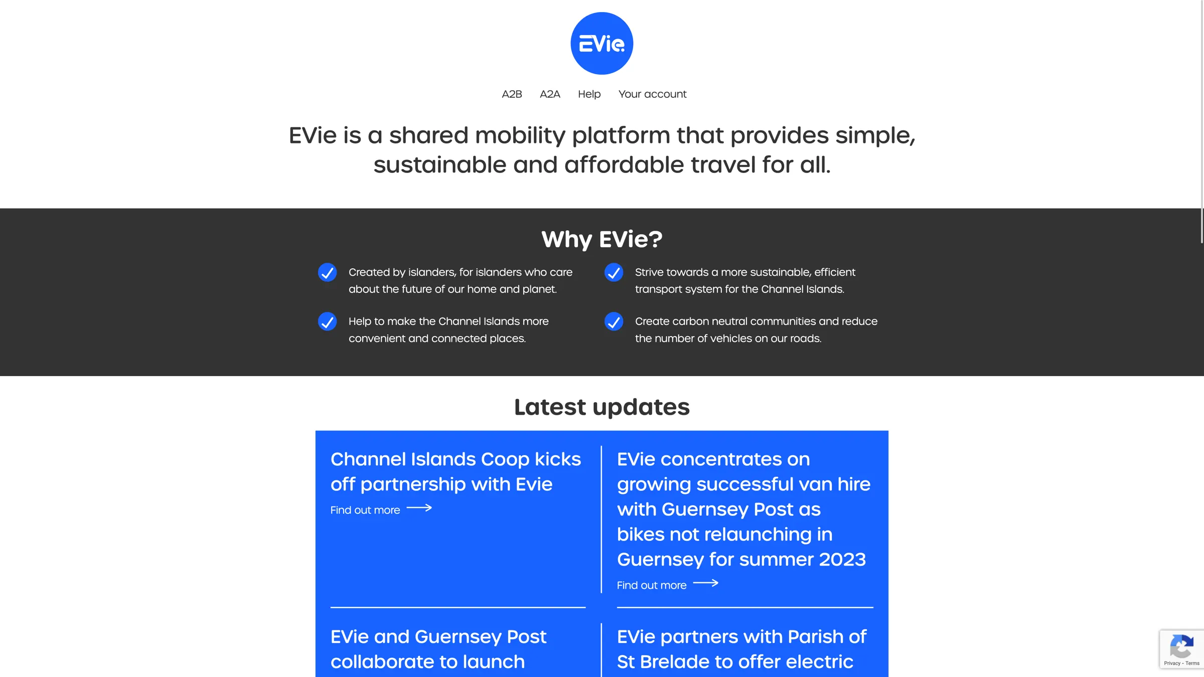 EVie's old website