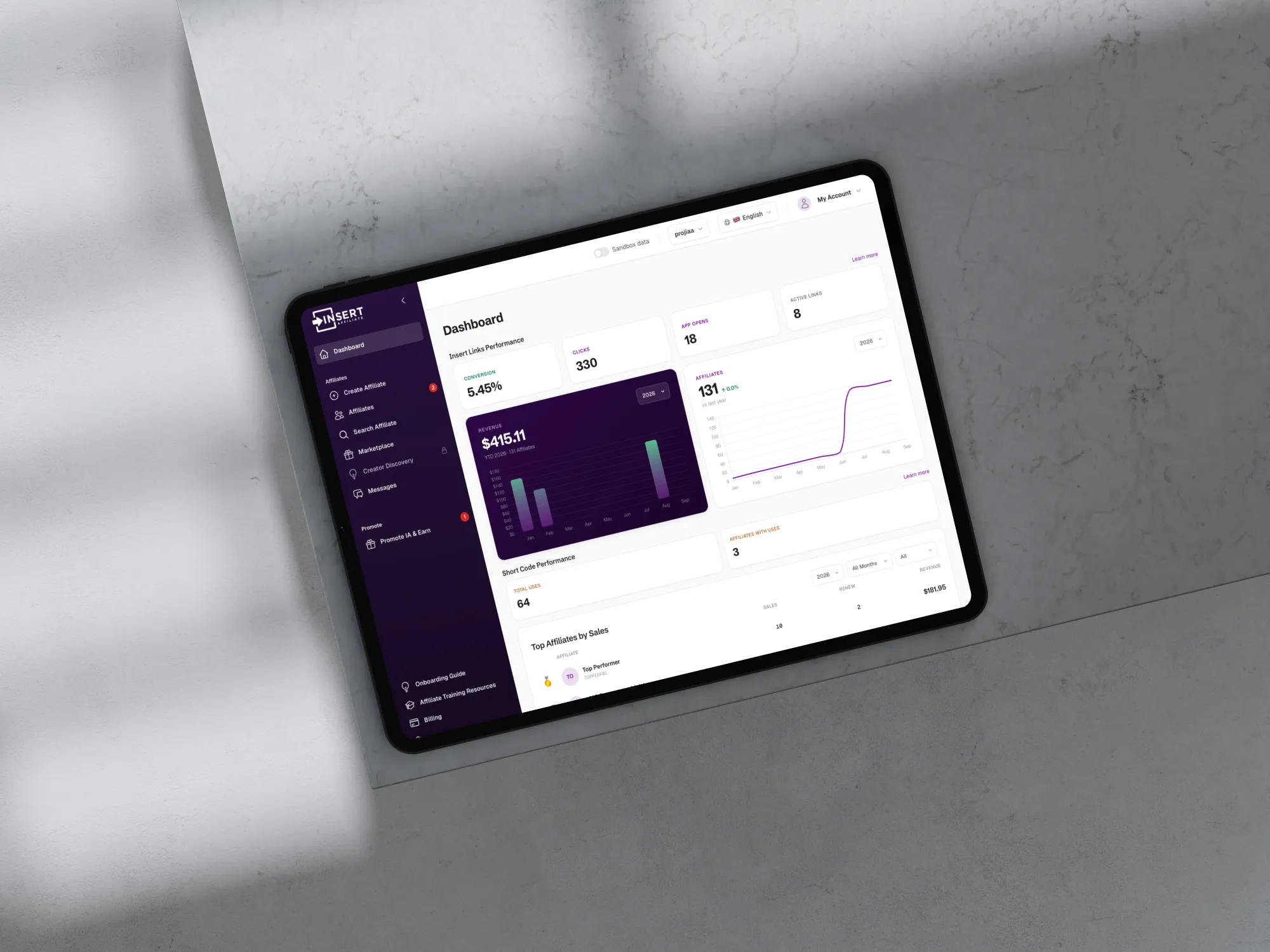 Insert Affiliate — Affiliate tracking for mobile apps: recruit, attribute, pay out.